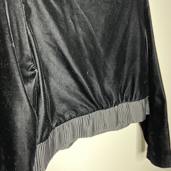 Bae + Castro Bolero Womens Size 10 Black Velvet Cropped Jacket Shoulder Pads - Picture 8 of 13
